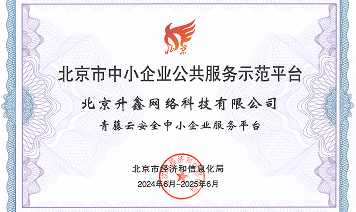 青藤成功获批“2024年度北京市中小企业公共服务示范平台”